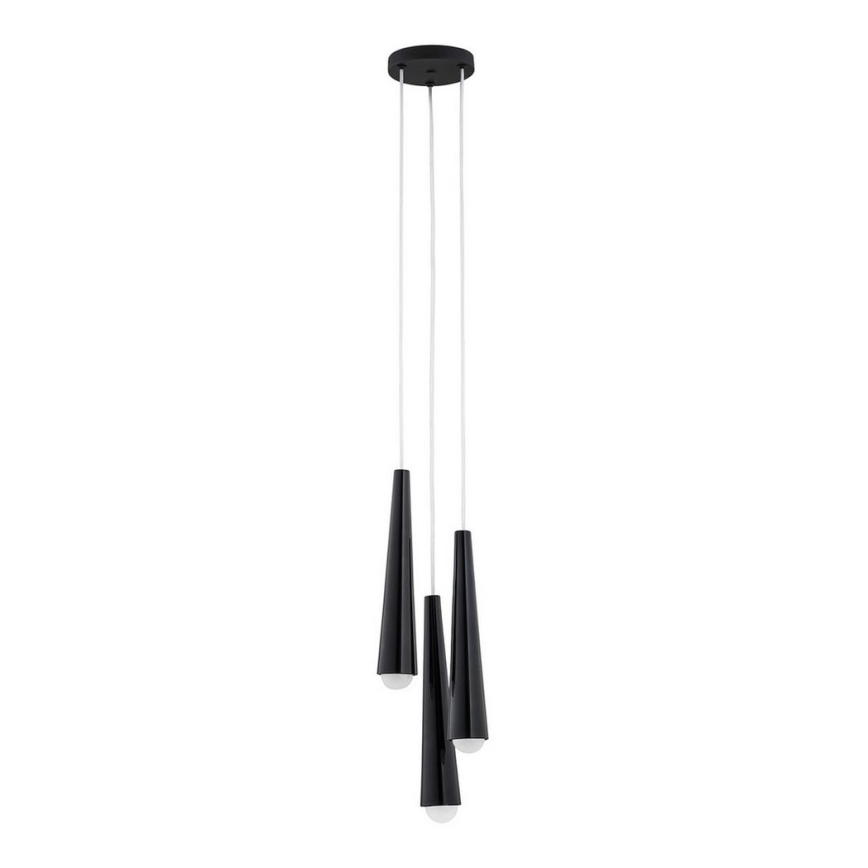 Argon 6103 - Candelabro suspenso HOLLYWOOD 3xE14/7W/230V preto