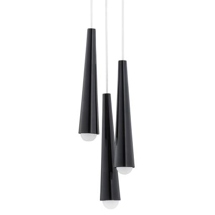 Argon 6103 - Candelabro suspenso HOLLYWOOD 3xE14/7W/230V preto