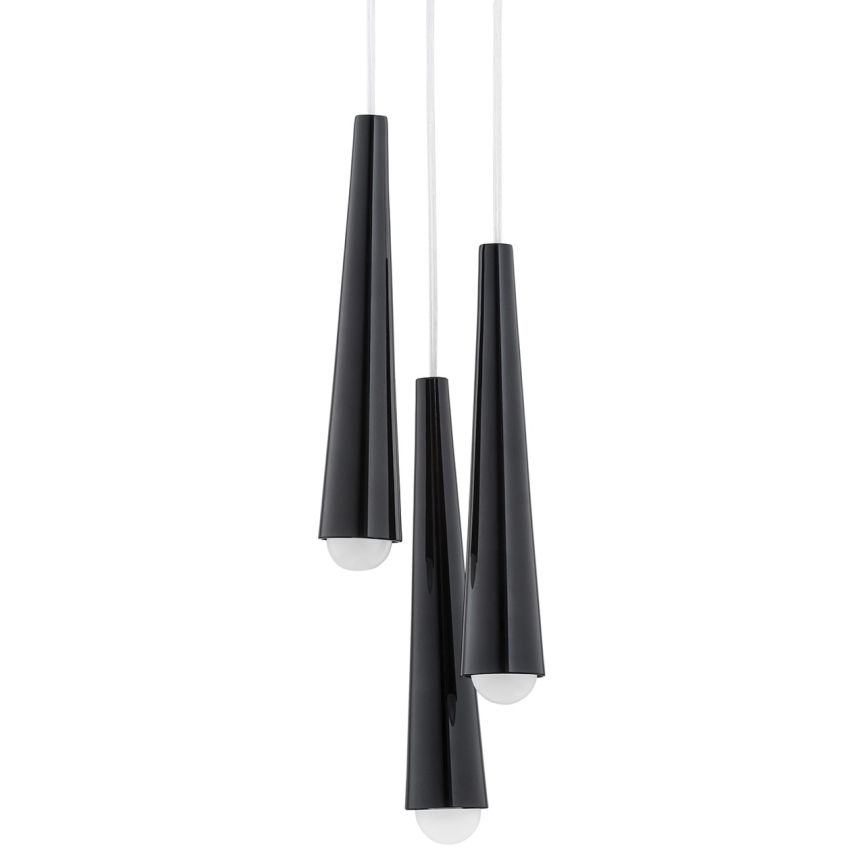 Argon 6103 - Candelabro suspenso HOLLYWOOD 3xE14/7W/230V preto