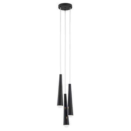 Argon 6103 - Candelabro suspenso HOLLYWOOD 3xE14/7W/230V preto