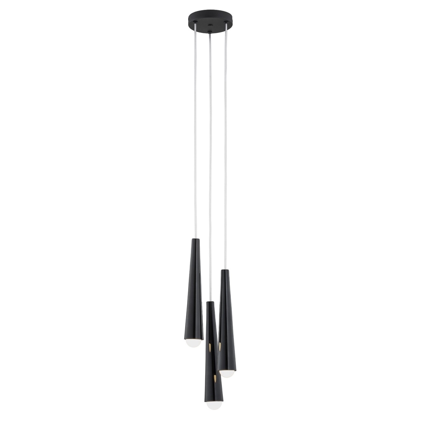 Argon 6103 - Candelabro suspenso HOLLYWOOD 3xE14/7W/230V preto
