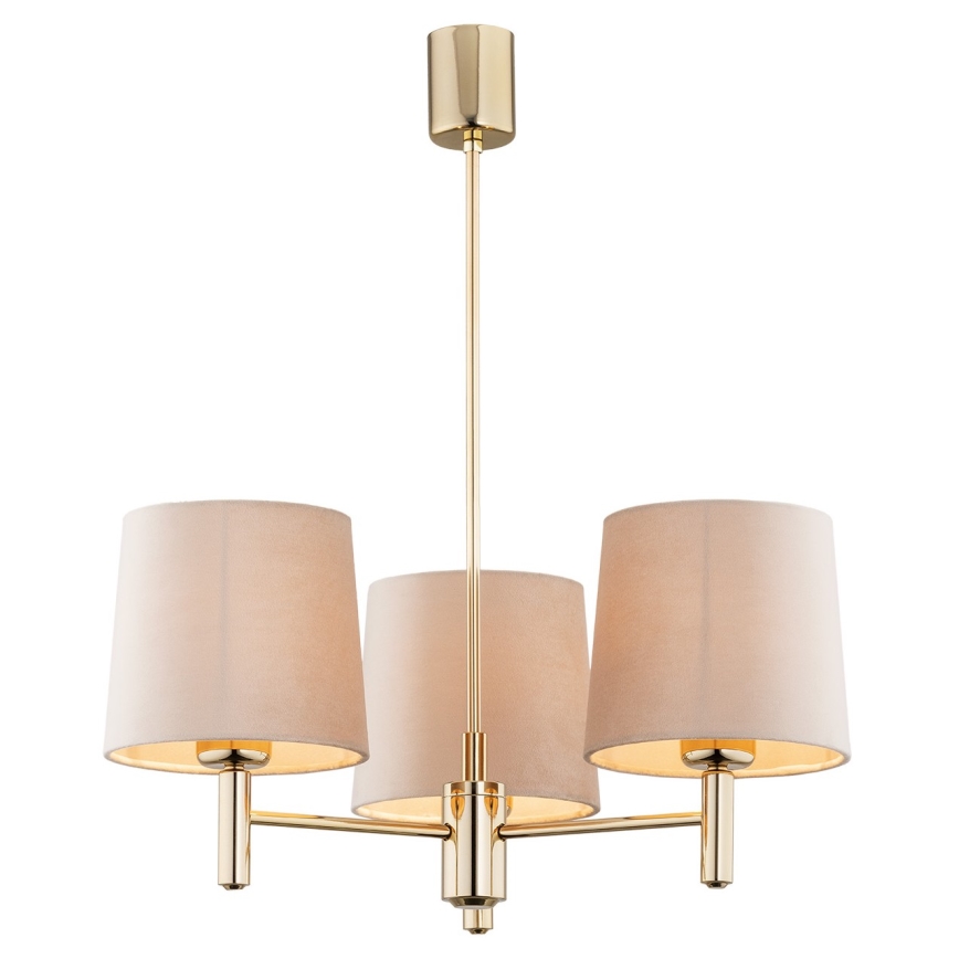 Argon 6109 - Candelabro suspenso PONTE 3xE27/15W/230V bege