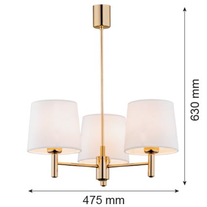 Argon 6110 - Candelabro suspenso PONTE 3xE27/15W/230V