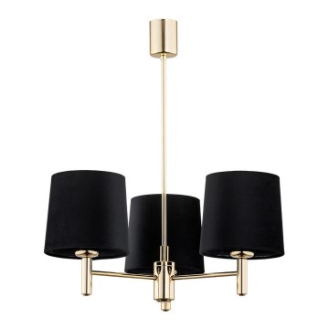 Argon 6111 - Candelabro suspenso PONTE 3xE27/15W/230V preto