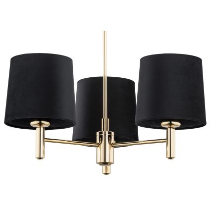 Argon 6111 - Candelabro suspenso PONTE 3xE27/15W/230V preto