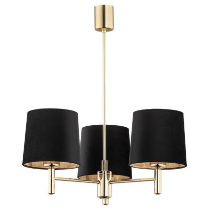 Argon 6111 - Candelabro suspenso PONTE 3xE27/15W/230V preto