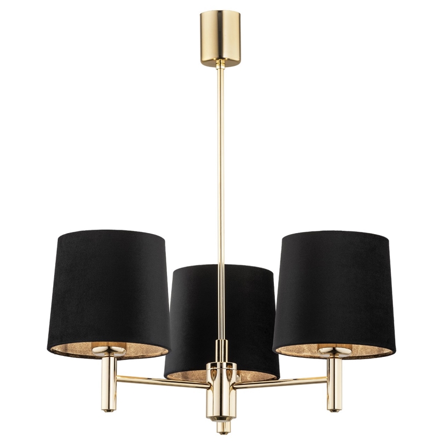 Argon 6111 - Candelabro suspenso PONTE 3xE27/15W/230V preto