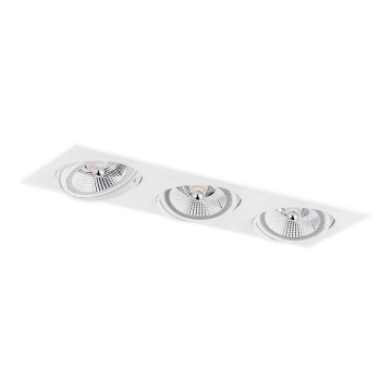Argon 6115 - Iluminação embutida OLIMP 3xGU10-AR111/12W/230V branca