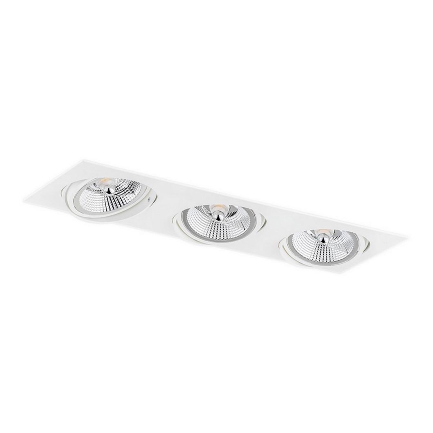 Argon 6115 - Iluminação embutida OLIMP 3xGU10-AR111/12W/230V branca