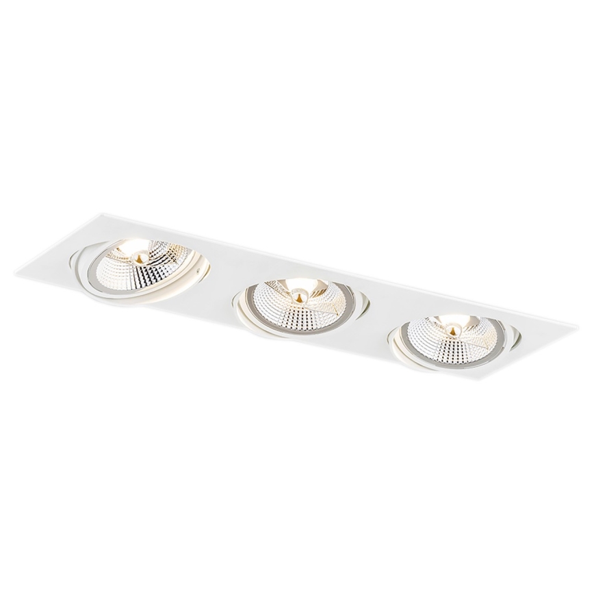Argon 6115 - Iluminação embutida OLIMP 3xGU10-AR111/12W/230V branca