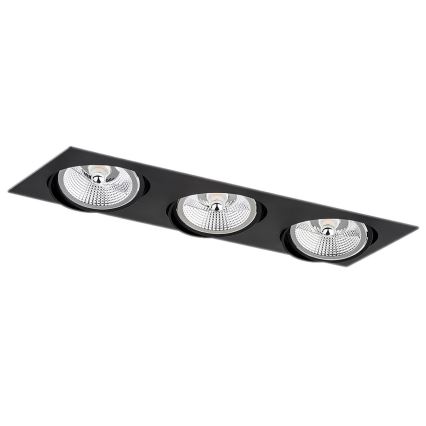 Argon 6116 BZ - Foco de encastrar OLIMP 3xGU10-AR111/12W/230V preto