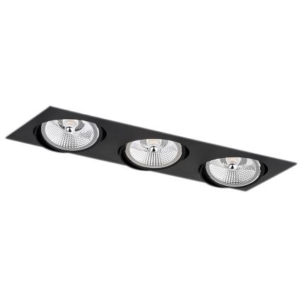 Argon 6116 - Foco de encastrar OLIMP 3xGU10-AR111/12W/230V preto