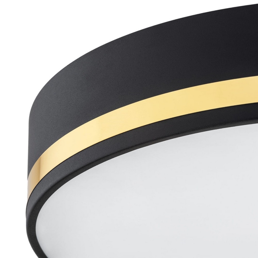 Argon 6141 - Iluminação de teto AMORE 3xE27/15W/230V diâmetro 45 cm preto/dourado