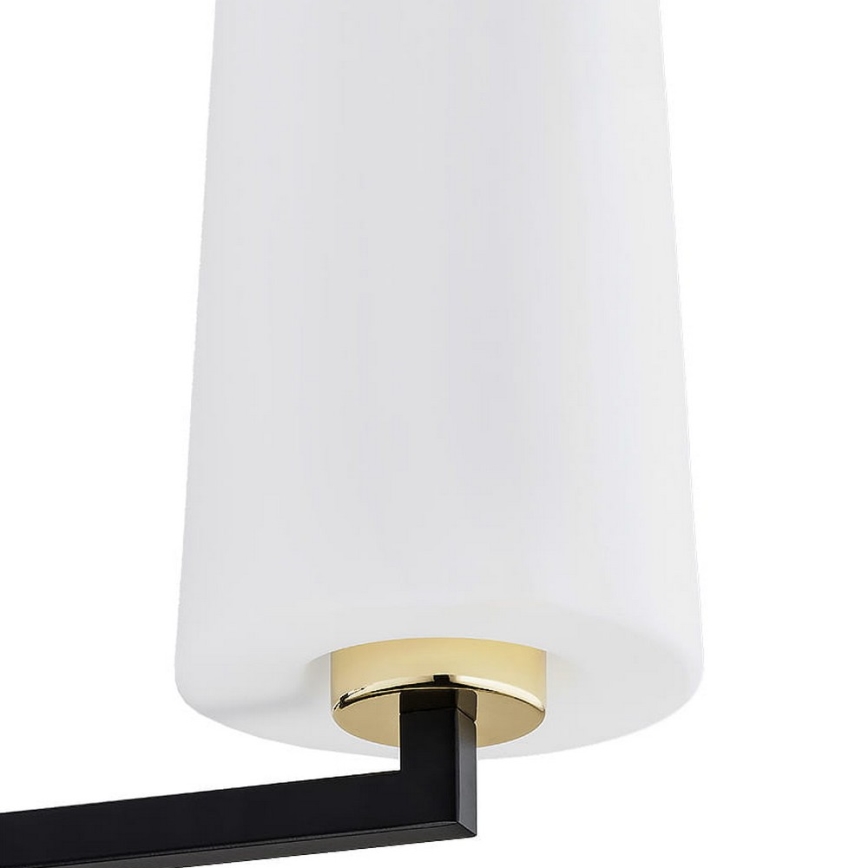 Argon 6143 - Candelabro suspenso CAMELOT PLUS 3xE27/15W/230V preto/branco/dourado