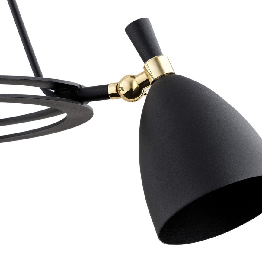 Argon 6149 - Candelabro suspenso CHARLOTTE 3xE27/15W/230V preto/dourado