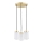 Argon 6164 - Candelabro suspenso PASADENA 3xE27/15W/230V dourado/branco