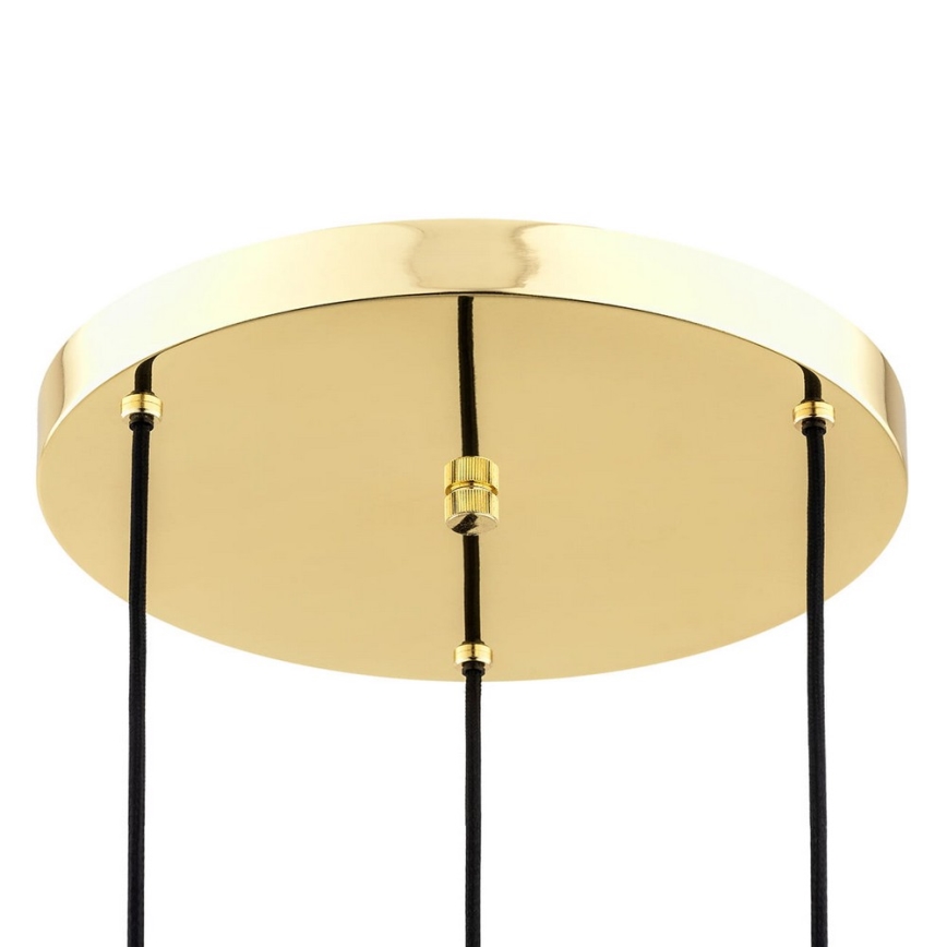 Argon 6164 - Candelabro suspenso PASADENA 3xE27/15W/230V dourado/branco
