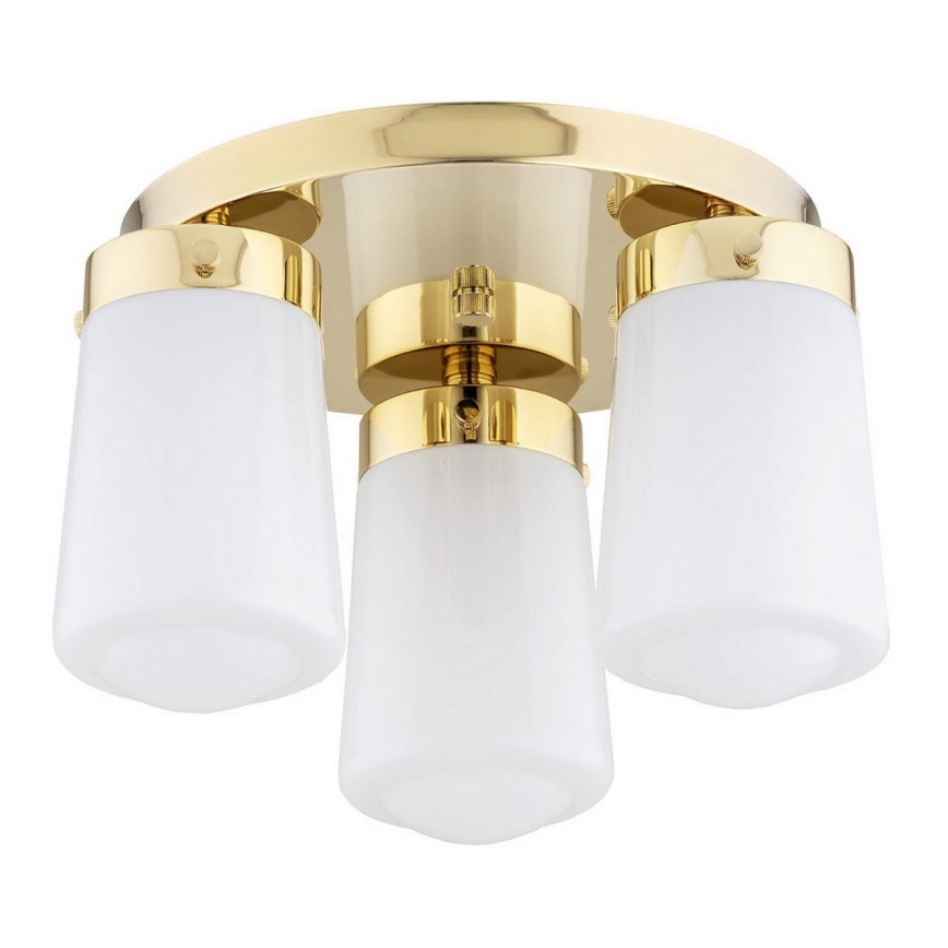 Argon 6165 - Candelabro montado à superfície PASADENA 3xE27/15W/230V dourado/branco