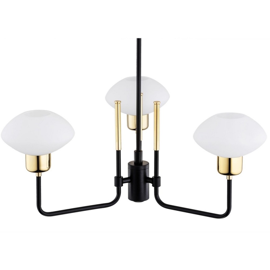 Argon 6166 - Candelabro suspenso RAVELLO 3xE14/15W/230V preto/dourado