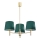Argon 6192 - Candelabro suspenso PONTE 3xE27/15W/230V verde/latão