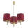 Argon 6266 - Candelabro suspenso PONTE PLUS 3xE27/15W/230V vermelho