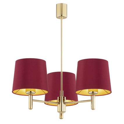Argon 6266 - Candelabro suspenso PONTE PLUS 3xE27/15W/230V vermelho