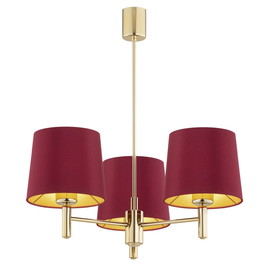 Argon 6266 - Candelabro suspenso PONTE PLUS 3xE27/15W/230V vermelho