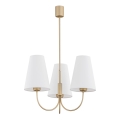 Argon 6267 - Candelabro suspenso SAFIANO 3xE27/15W/230V dourada