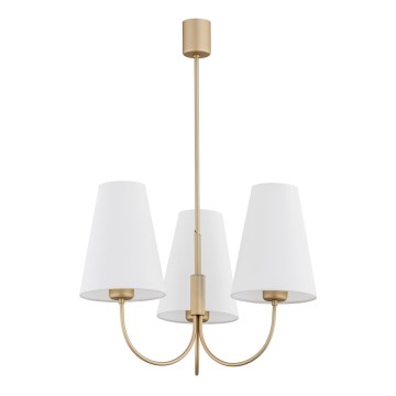 Argon 6267 - Candelabro suspenso SAFIANO 3xE27/15W/230V dourada
