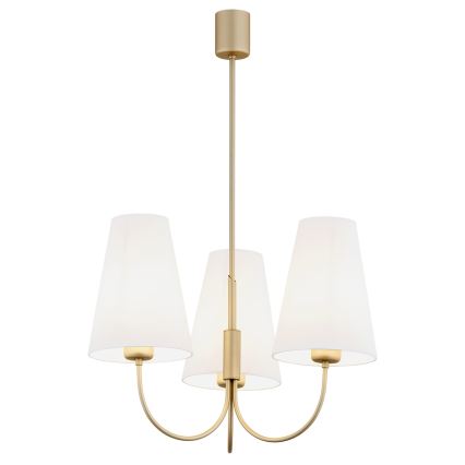Argon 6267 - Candelabro suspenso SAFIANO 3xE27/15W/230V dourada