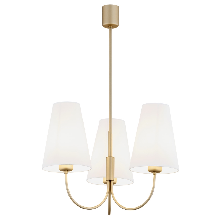 Argon 6267 - Candelabro suspenso SAFIANO 3xE27/15W/230V dourada