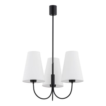 Argon 6268 - Candelabro suspenso SAFIANO 3xE27/15W/230V preto