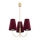 Argon 6270 - Candelabro suspenso SAFIANO 3xE27/15W/230V borgonha