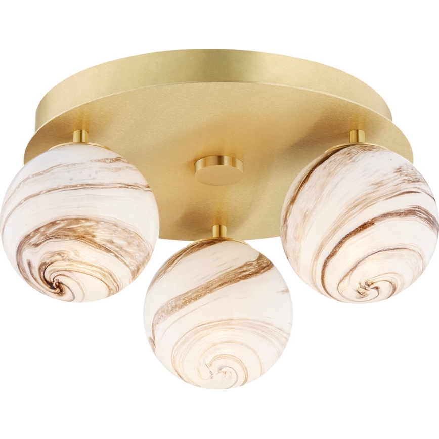 Argon 6290 - Iluminação de teto FABIO 3xE14/7W/230V alabastro dourada