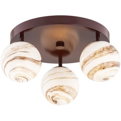 Argon 6292 - Iluminação de teto FABIO 3xE14/7W/230V alabastro castanho