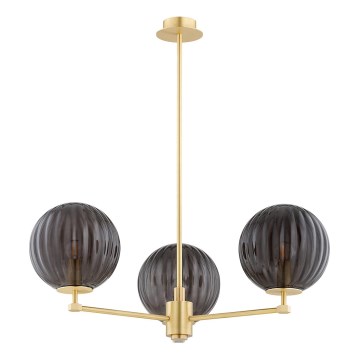 Argon 6310 - Candeeiro suspenso PALOMA 3xE14/7W/230V dourado/preto