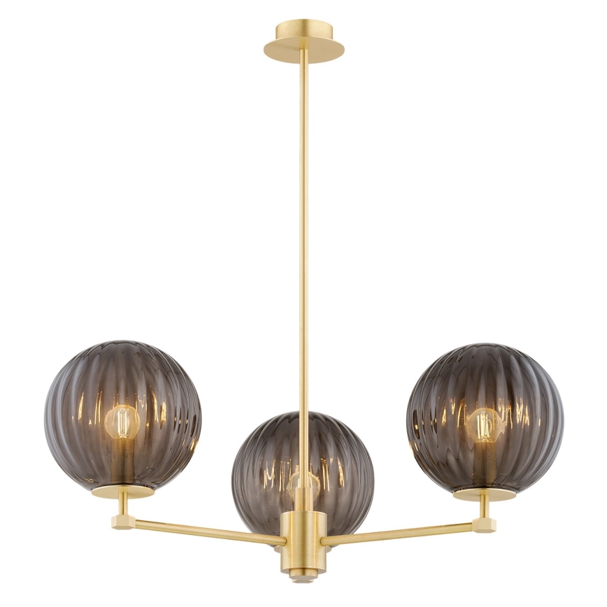 Argon 6310 - Candeeiro suspenso PALOMA 3xE14/7W/230V dourado/preto