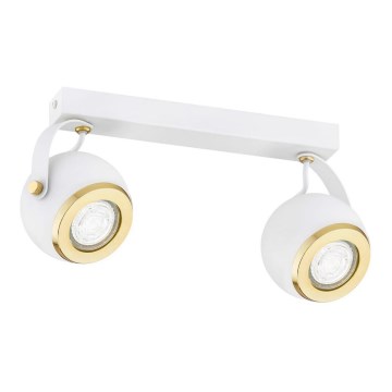 Argon 7038 - Foco KOS PLUS 2xGU10/5W/230V branco/dourado