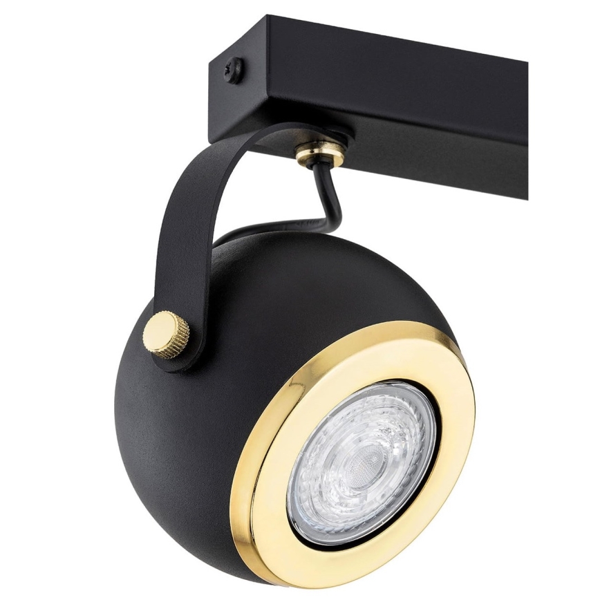 Argon 7039 - Foco KOS PLUS 2xGU10/5W/230V preto/dourado