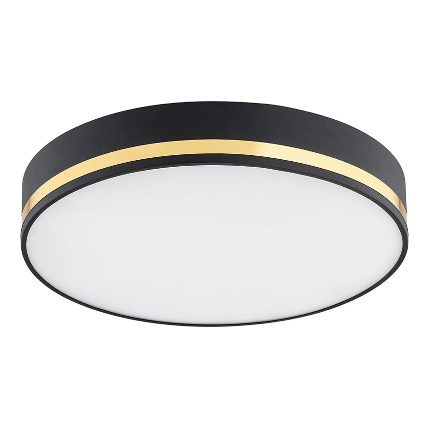 Argon 7041 - Iluminação de teto AMORE 2xE27/15W/230V diâmetro 35 cm preto/dourado