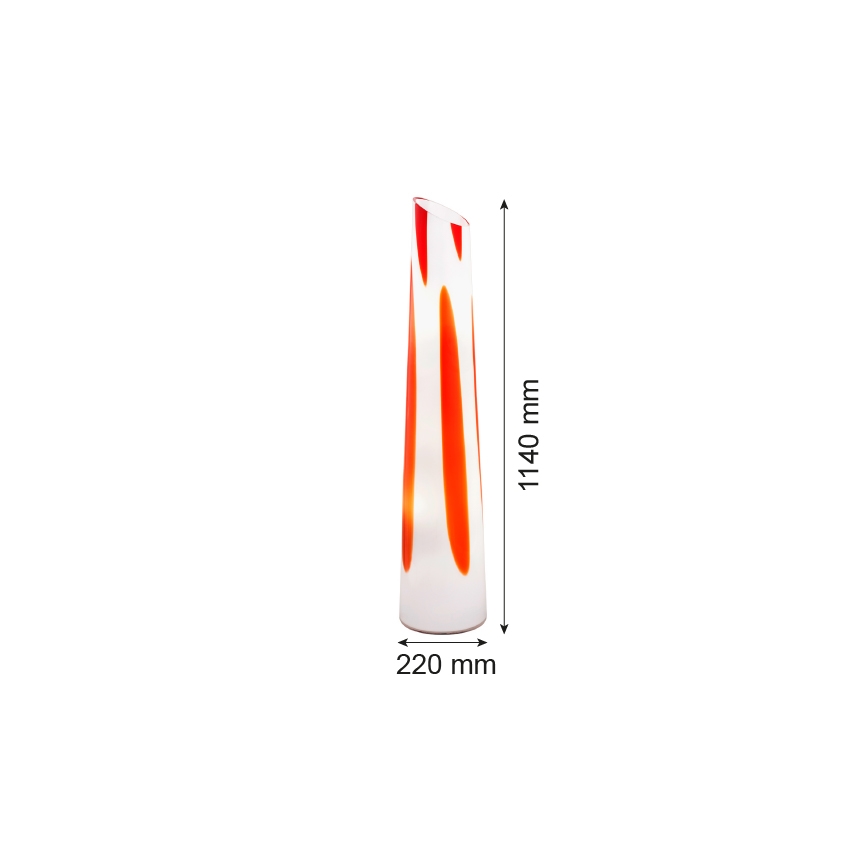 Argon 7042 - Candeeiro de chão POLONIA 2xE27/15W/230V branco/vermelho