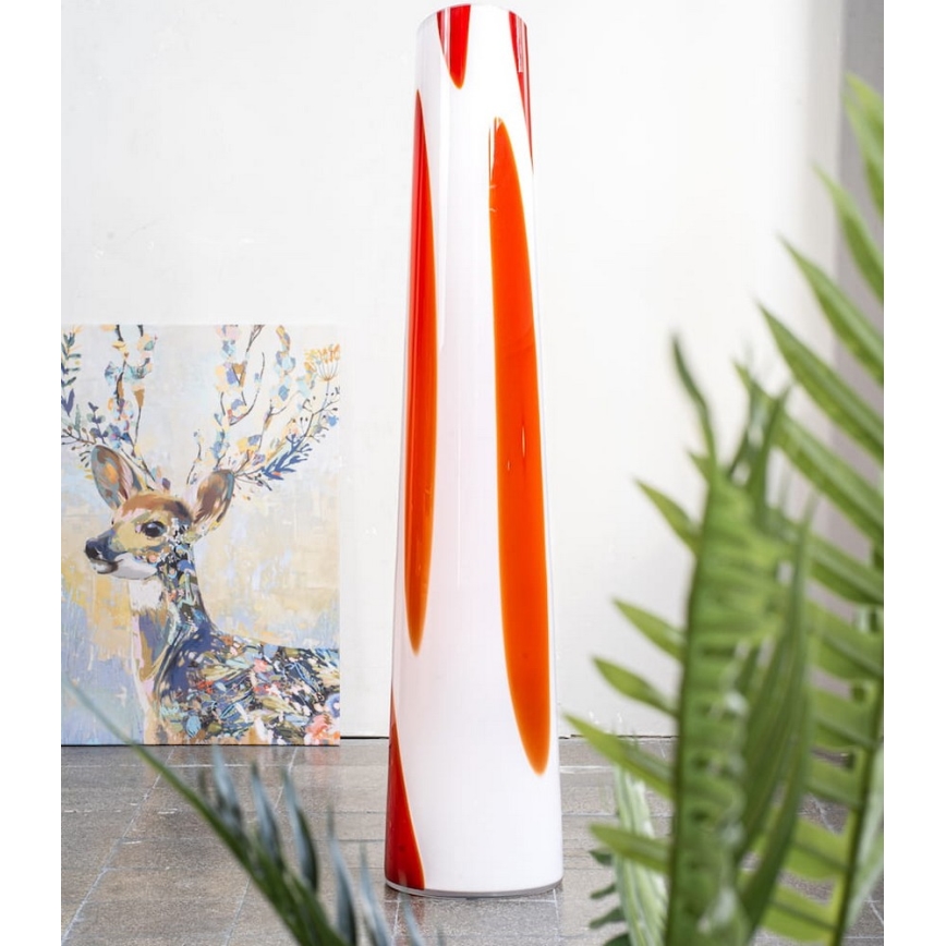 Argon 7042 - Lâmpada de pé POLONIA 2xE27/15W/230V branco/vermelho