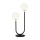 Argon 7072 - Candeeiro de mesa FERRONE 2xE14/7W/230V preto/branco/dourado