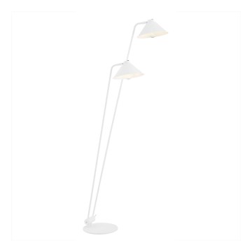 Argon 7074 - Candeeiro de chão GABIAN 2xE27/15W/230V branco