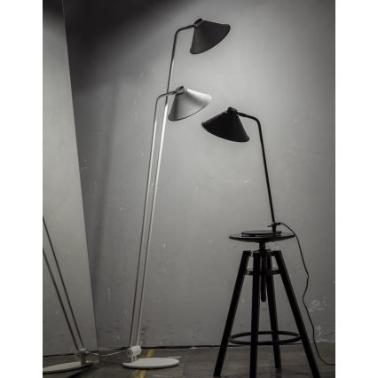 Argon 7074 - Candeeiro de chão GABIAN 2xE27/15W/230V branco