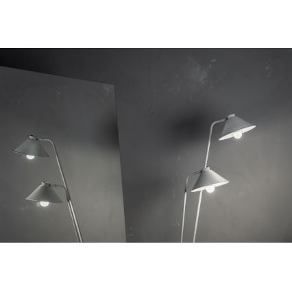 Argon 7074 - Candeeiro de chão GABIAN 2xE27/15W/230V branco