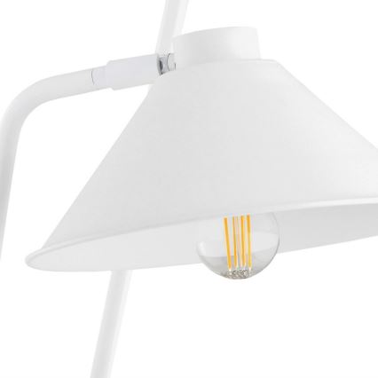 Argon 7074 - Candeeiro de chão GABIAN 2xE27/15W/230V branco