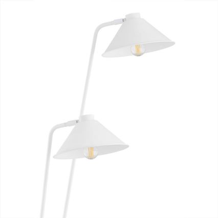 Argon 7074 - Candeeiro de chão GABIAN 2xE27/15W/230V branco