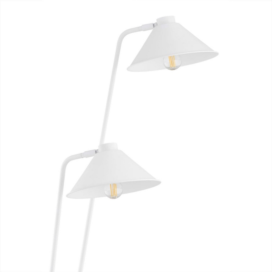 Argon 7074 - Candeeiro de chão GABIAN 2xE27/15W/230V branco