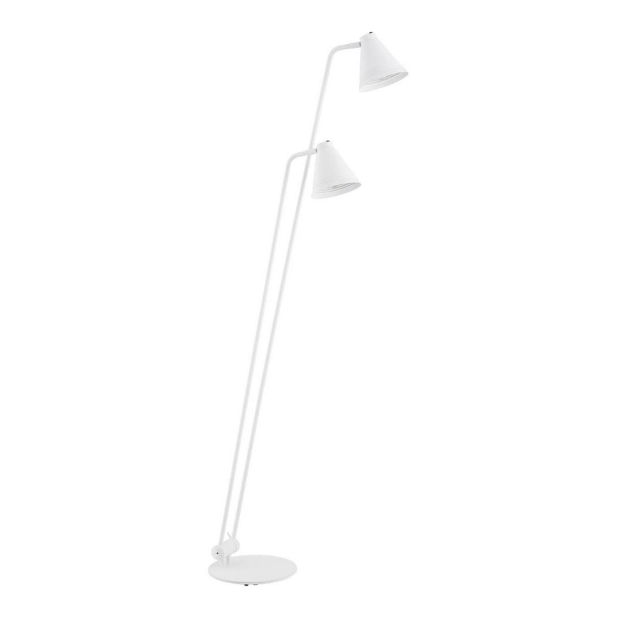 Argon 7076 - Candeeiro de chão AVALONE 2xE27/15W/230V branco